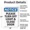 Signmission Please Turn Off Light & Close Door, 18 in W x Rectangle, Aluminum OS-2PACK-NS-A-1824-V-17605 - alternate 4